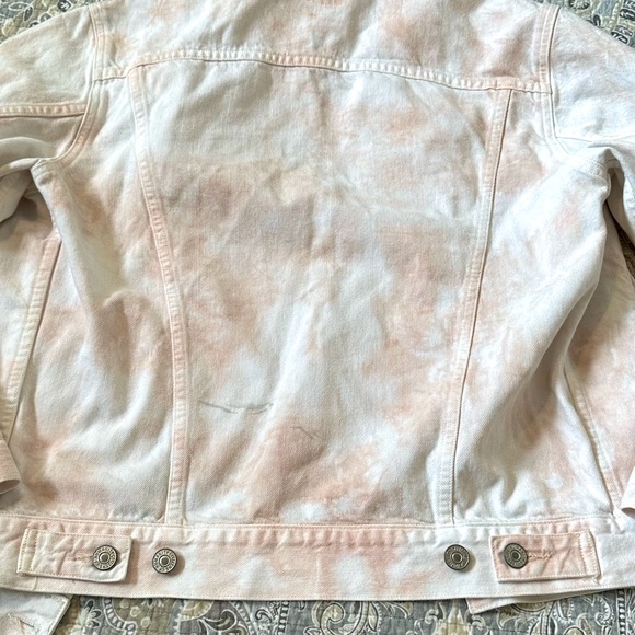 Citizens of Humanity XS light pink white tie dye Jean style jacket READ DESCRIP - Picture 9 of 11